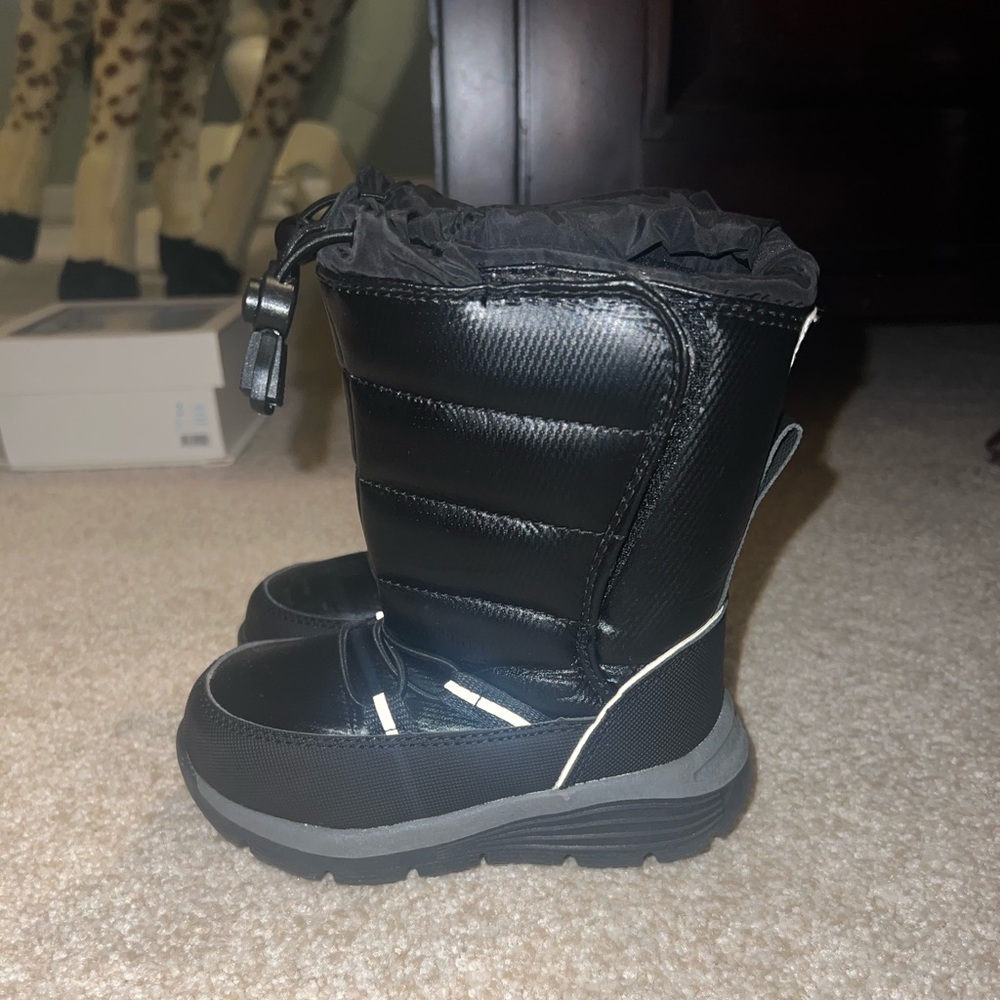 Lands' End Kids Black Snow Boots
